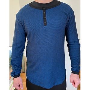 🆕 BDG. Men’s Long Sleeve Thermal Henley Size M